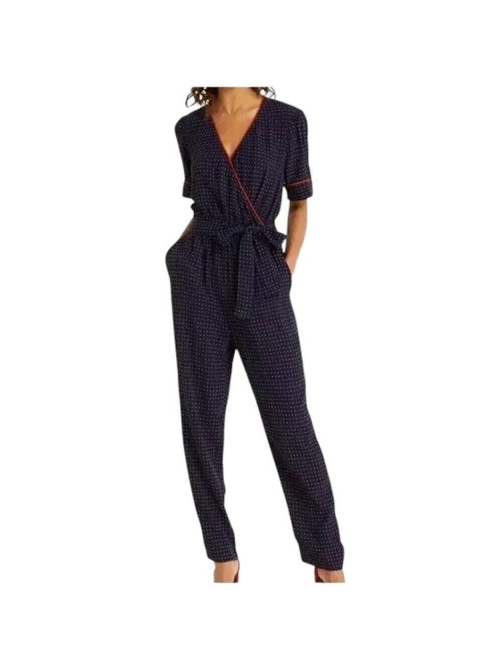 Draper‎ James Women’s Blue Red Jumpsuit Size Medium